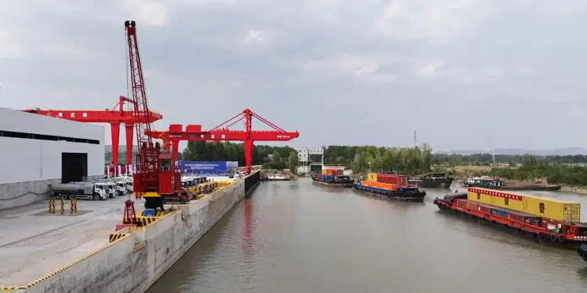 山東棗莊港實現(xiàn)“公路、鐵路、水運”多式聯(lián)運