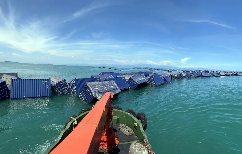 海運(yùn)集裝箱船在高雄沉沒原因曝光